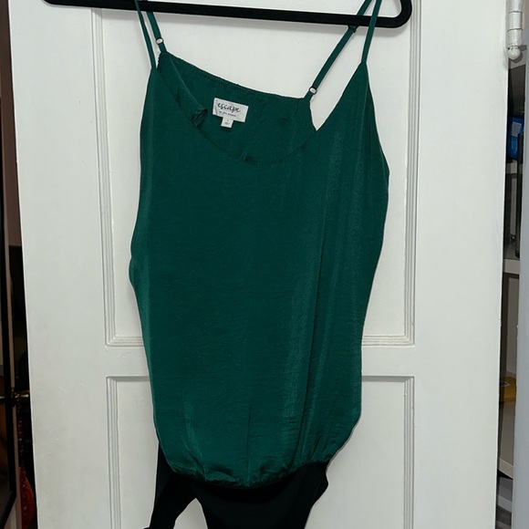 Dark green bodysuit tank - Picture 1 of 3